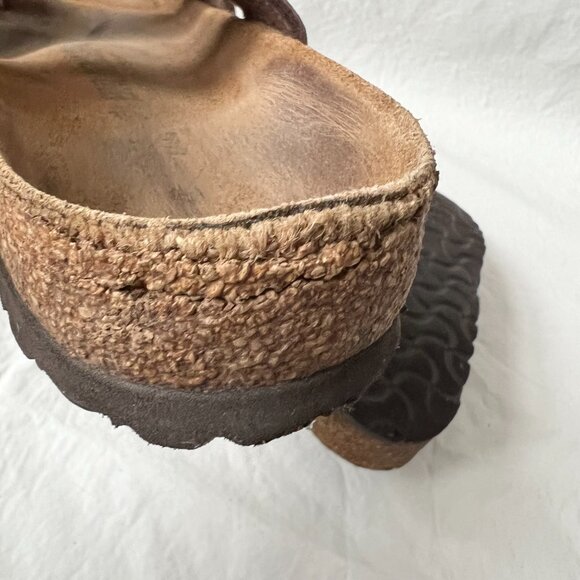 Birkenstock sandals Mayari Mocha felt straps toe loop 37 6 6.5 Wide birko flor - Picture 10 of 13